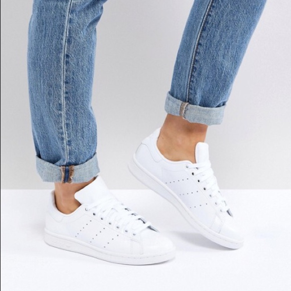 NEW adidas Originals All White Stan Smith Sneakers